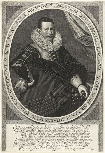 Portret van Cornelis Liens op 56-jarige leeftijd