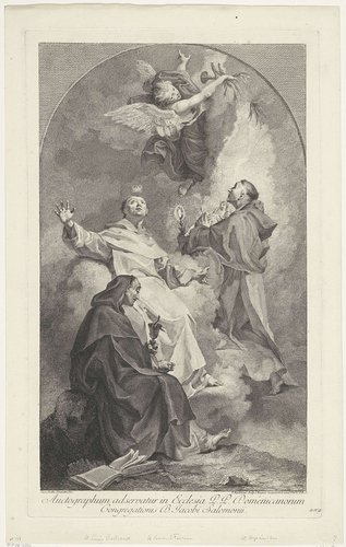 Drie Dominicaanse heiligen by Francesco Bartolozzi