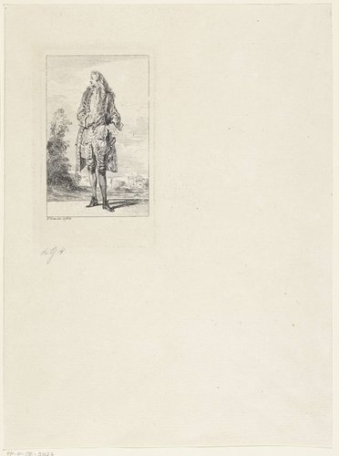 Man gekleed volgens de mode van ca. 1710