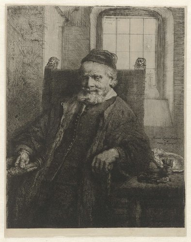 Jan Lutma, goldsmith by Rembrandt van Rijn