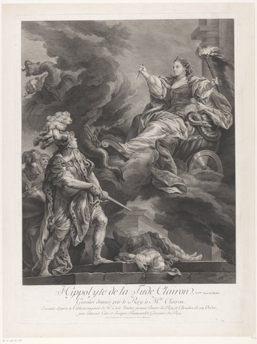 Hippolyte de la Tude Clairon in de Veme Acte de Medée