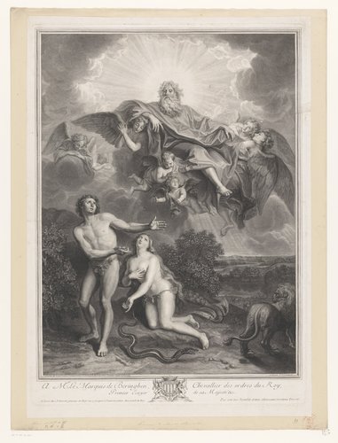 Adam en Eva by Pierre Imbert Drevet