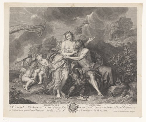 Jupiter Juno liefkozend by Gaspard Duchange