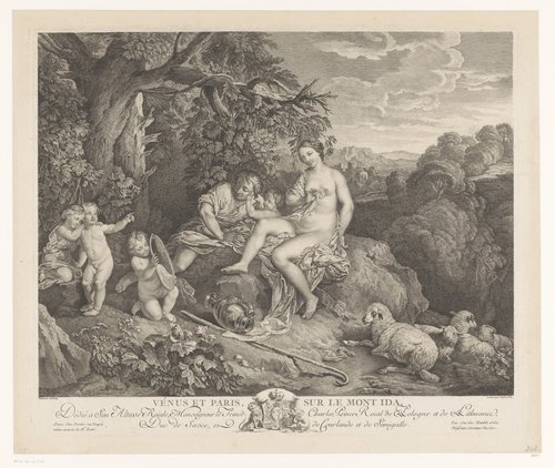 Venus en Paris op de berg Ida