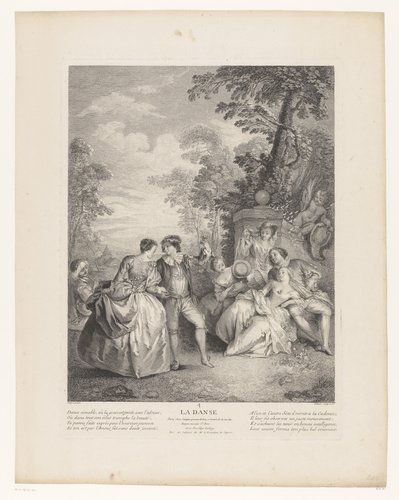 Galante gezelschappen in een tuin