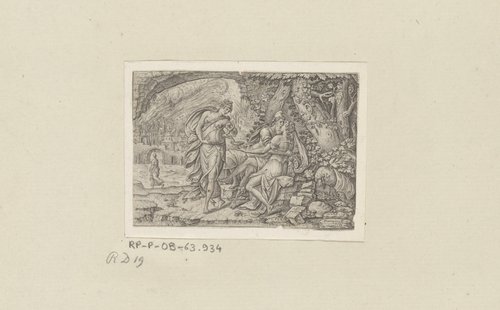 Lot dronken gevoerd door zijn dochters by Etienne Delaune