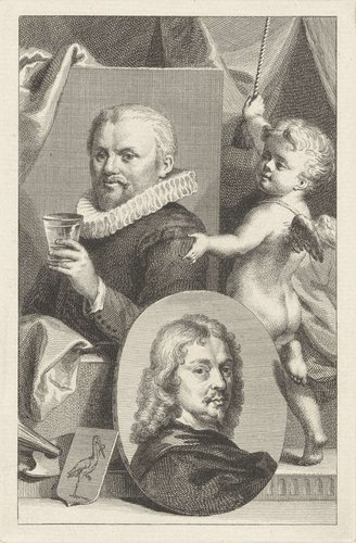 Portretten van Jan Antonisz. van Ravesteyn en Adriaen Hanneman by anonymous