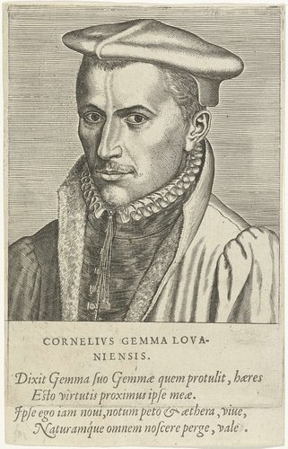 Portret van Cornelius Gemma by Philips Galle