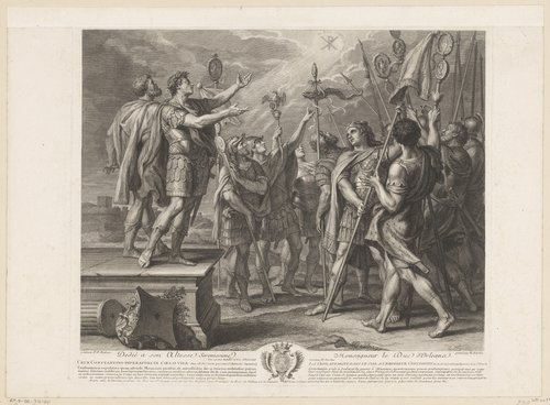 Crux Constantino imperatori in coelo visa / La croix apparoit dans le ciel a l'empereur Constantin