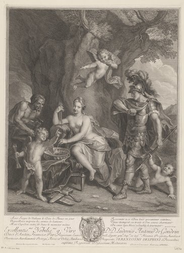 Venus vraagt Vulcanus wapens te smeden voor Aeneas