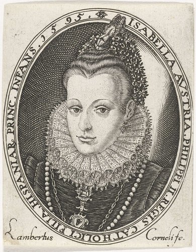 Portret van Isabella van Spanje, landvoogdes van de Zuidelijke Nederlanden