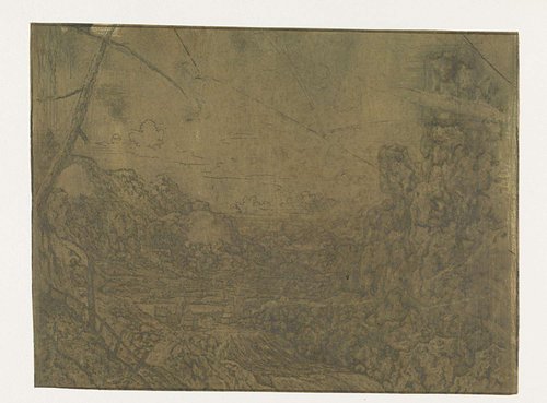 Landscape with a Waterfall: First Version