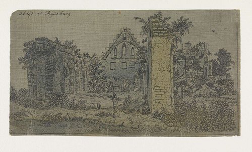 Ruins of the Abbey of Rijnsburg, Small Version by Hercules Segers