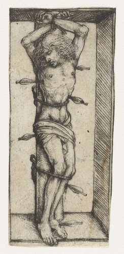 Heilige Sebastiaan in een nis