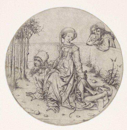 Aristoteles en Phyllis by Meester van het Amsterdamse Kabinet