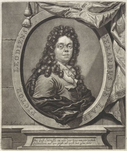 Portret van de prentmaker en schilder Gerard de Lairesse