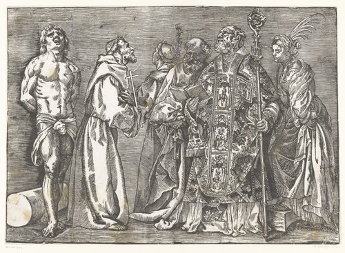 Zes staande heiligen