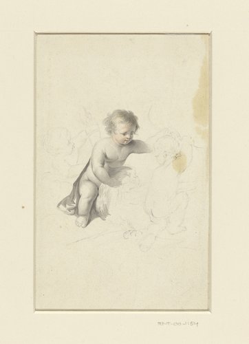 Drie putti met een fakkel by anonymous