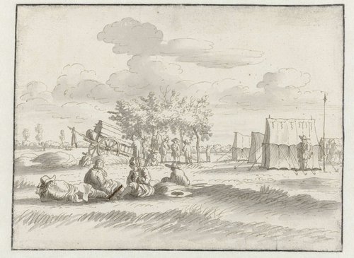 View of an Encampment of the Army of Willem III near Leuven