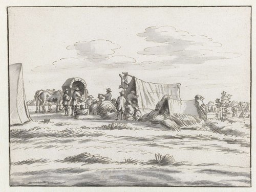 View of an Encampment of the Army of Willem III near Leuven