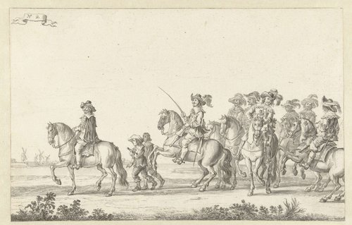 Ontwerptekeningen voor de prentreeks van de intocht van Maria de' Medici te Amsterdam in 1638