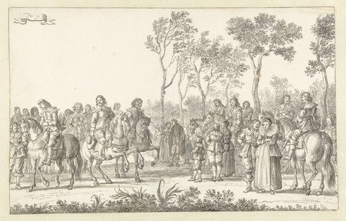 Ontwerptekeningen voor de prentreeks van de intocht van Maria de' Medici te Amsterdam in 1638