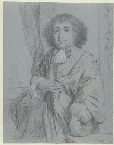 Portret van een staande heer