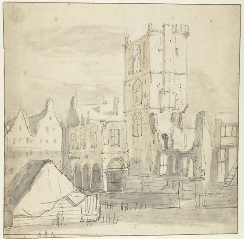 Ruins of the Old Town Hall, Amsterdam, after the Fire of 1652