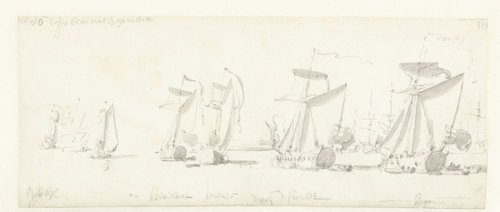 De tocht van de Engelse koning Karel II over de Thames naar Sheerness en Chatham op 27 Augustus 1681