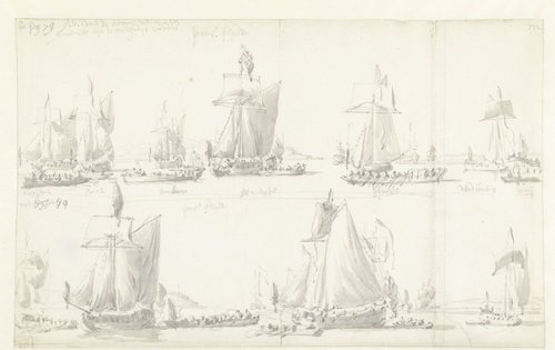 Bezoek van de Engelse koning Karel II aan twee Oost-Indiëvaarders tijdens zijn tocht op 27 Augustus 1681