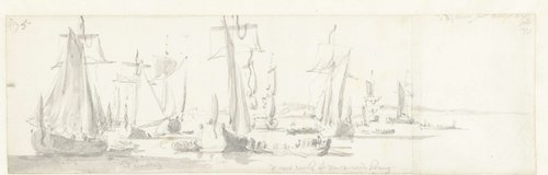 De tocht van de Engelse koning Karel II over de Thames naar Sheerness en Chatham op 27 Augustus 1681