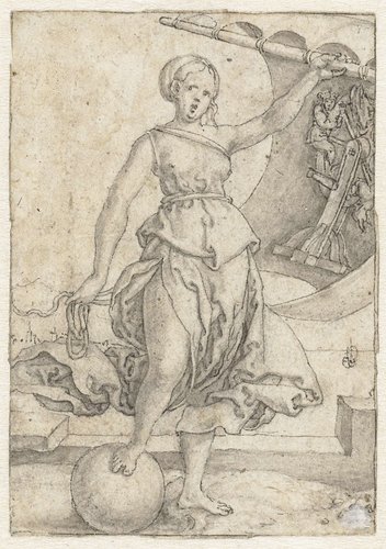 Ontwerptekeningen voor de prentenserie Diverse Allegorische Figuren by Heinrich Aldegrever