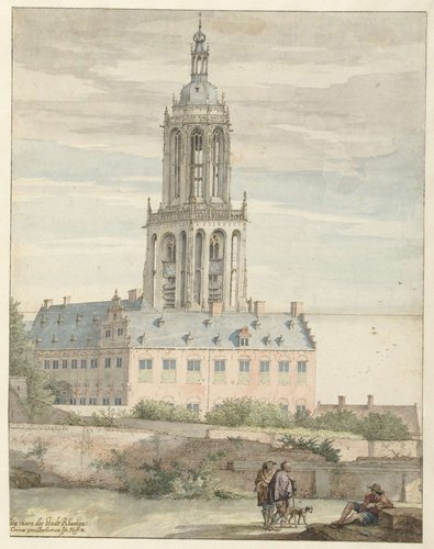View of the Palace of Frederik V, Elector Palatine, and the Sint-Cunerakerk, Rhenen