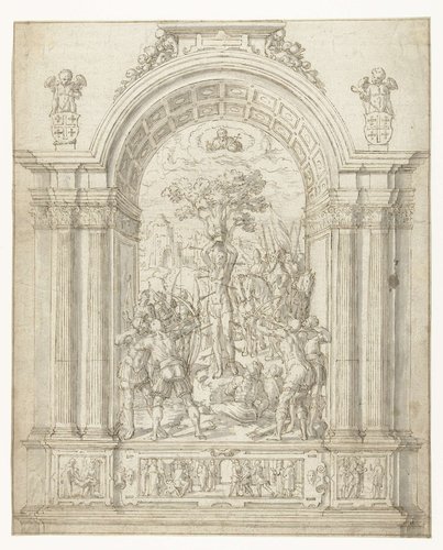 Martelaarschap van de heilige Sebastiaan by anonymous
