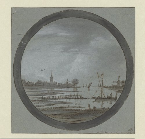 Rivier met schepen