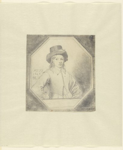Portret van een jongen op 17-jarige leeftijd