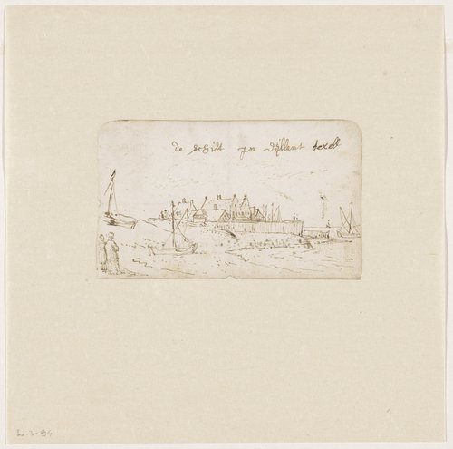 Gezicht op Oudeschild te Texel by Abraham Willaerts