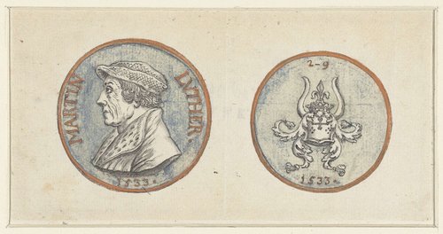 Ontwerp voor een penning met Maarten Luther by anonymous