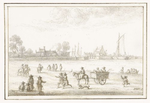 Gezicht op het dorp Harlebeeck