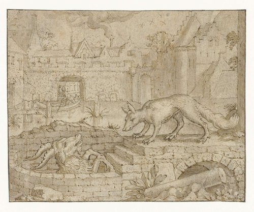 Fabel van de vos en de geit by anonymous