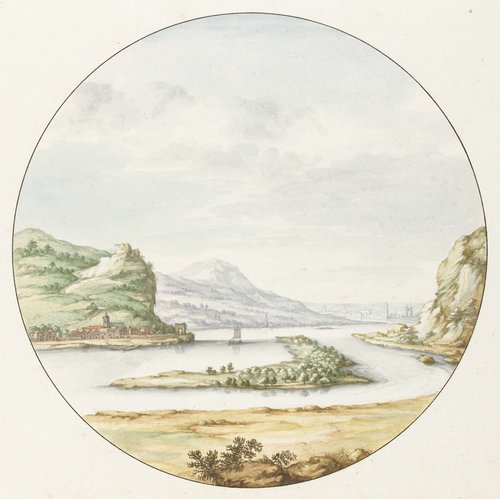 Gezicht op de Rijn bij Hammerstein