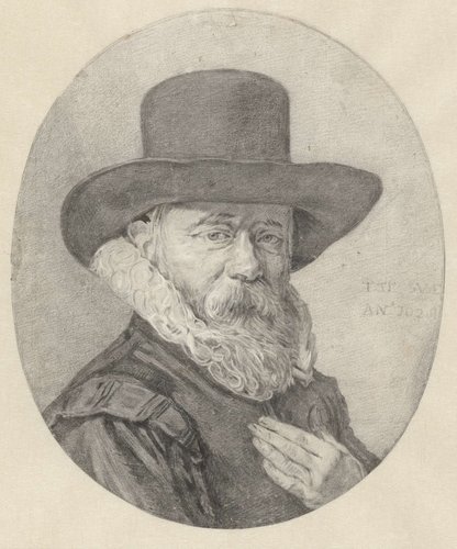 Portret van een man, wellicht Theodorus Schrevelius