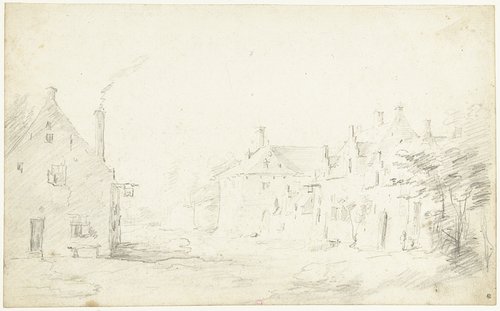 Plein met huizen
