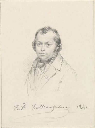 Zelfportret van Ferdinand de Braekeleer de Oude