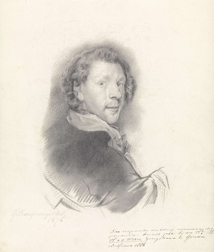 Zelfportret van Gijsbertus Craeyvanger by Gijsbertus Craeyvanger