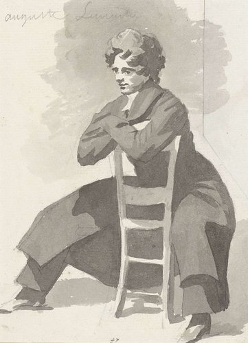 Portret van Augustin François Lemaître, zittend op een stoel