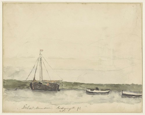 Schepen in de haven te Katwijk aan Zee