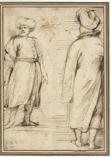 Twee staande Oosterse figuren