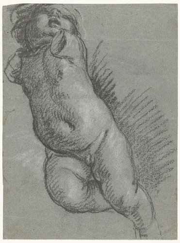 Studie van een zwevende putto