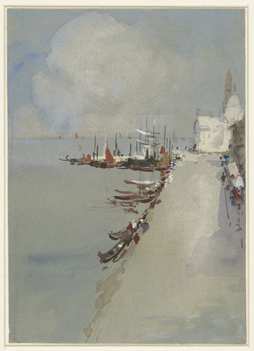 Gezicht te Venetië met het kanaal van Giudecca